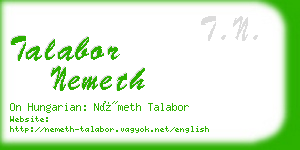 talabor nemeth business card
